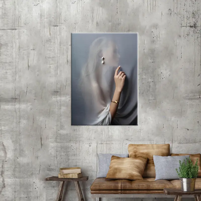 Özet duvar sanatı, modaya uygun tuval sanatı, kadın sanat dekoru, kız oda dekoru, lüks duvar sanatı, kadın dekor, yatak odası dekoru, modern sanat, duvar sanatı - 3