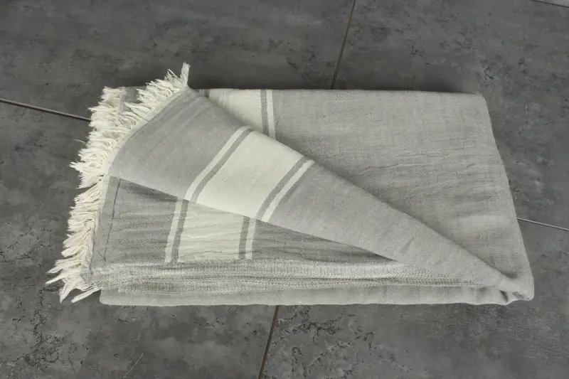 Organic Beach Blanket, Turkish Towel Blanket, 70x60 Cotton Striped Towel, Custom Wedding Gifts, Personalized Blanket, Handmade Gift, Turkish Blanket - 3