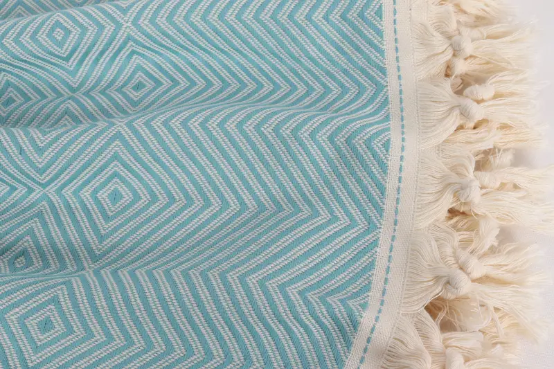 Woven Throw Blanket, 92x80 Cotton Diamond Towel, Merry Christmas Gifts, Bedspread, Organic Beach Blanket, Turkish Blanket Queen, Throw Blanket Couch - 7