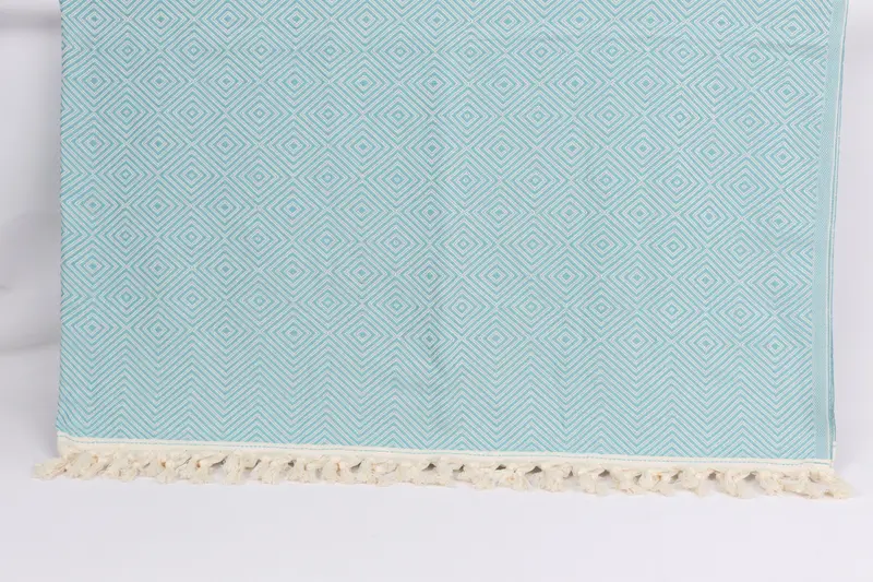 Woven Throw Blanket, 92x80 Cotton Diamond Towel, Merry Christmas Gifts, Bedspread, Organic Beach Blanket, Turkish Blanket Queen, Throw Blanket Couch - 8