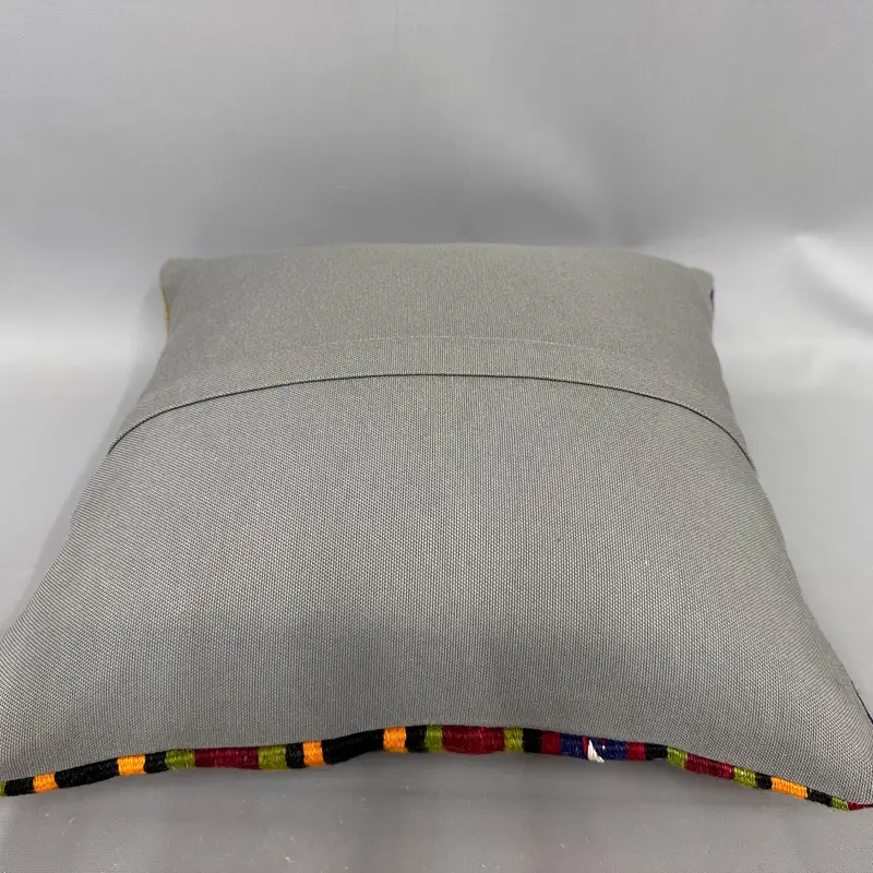 Pillow Cover, Toss Pillow Cover, Accent Pillow Sham, Vintage Pillow, Vintage Kilim Pillow, Kilim Pillow, 18x18 Green Cushion Case - 7