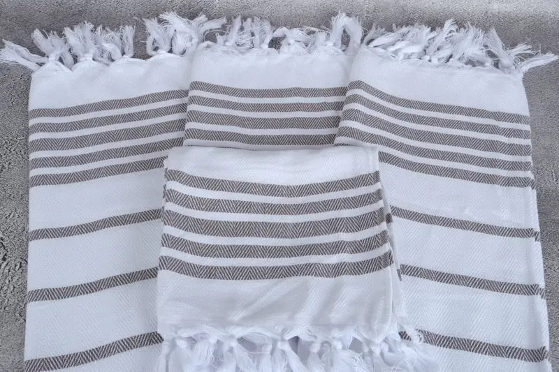 36x24 Cotton Herringbone Towel, Monogram Kitchen Towel, Gift Boxes Tea Towels, Towel With Name, Turkish Towel Hand Towel, Personalized Kitchen Towel - 4