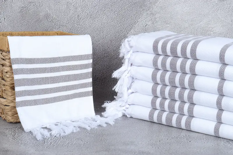 36x24 Cotton Herringbone Towel, Monogram Kitchen Towel, Gift Boxes Tea Towels, Towel With Name, Turkish Towel Hand Towel, Personalized Kitchen Towel - 3