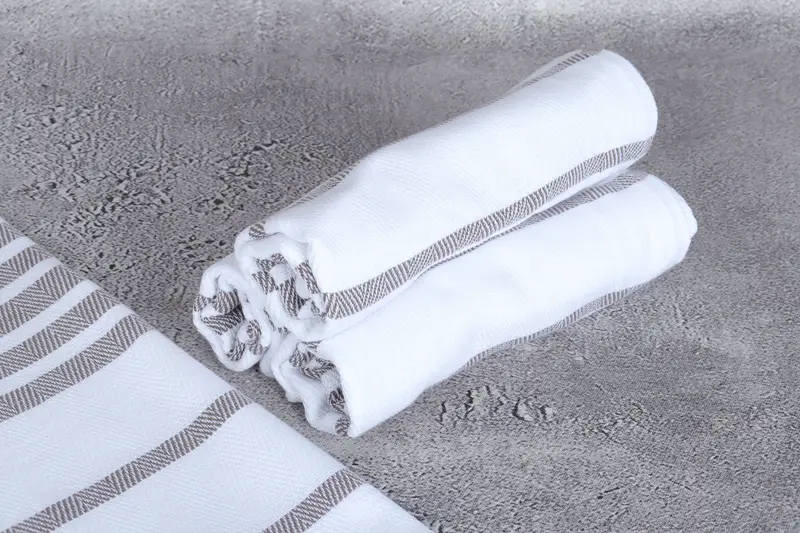 36x24 Cotton Herringbone Towel, Monogram Kitchen Towel, Gift Boxes Tea Towels, Towel With Name, Turkish Towel Hand Towel, Personalized Kitchen Towel - 8