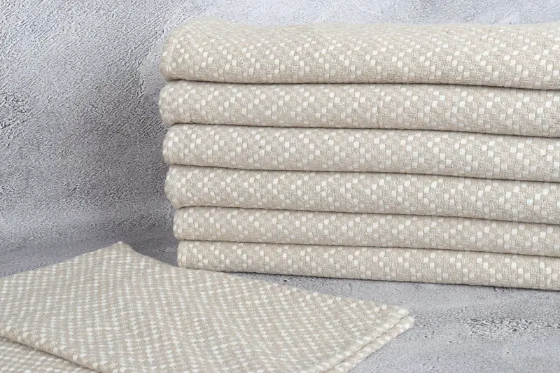 32x20 Cotton Herringbone Towel, Kitchen Towel, Monogram Tea Towel, Monogram Hand Towel, Turkish Tea Towel, First Wedding Anniversary Gift, Spa Towel - 2