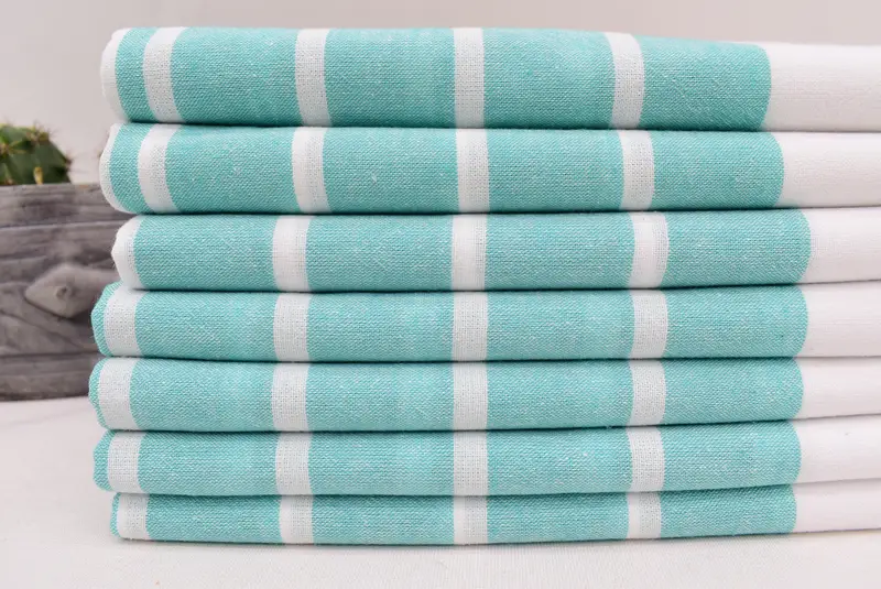 40x20 Baumwollstreifenhandtuch, Küchentuch, personalisiertes Geschenk für sie, türkisches Handtuch, Spa -Handtuch, Weihnachtsgeschenke, Sommergeschenk, Monogrammküchentuch - 2