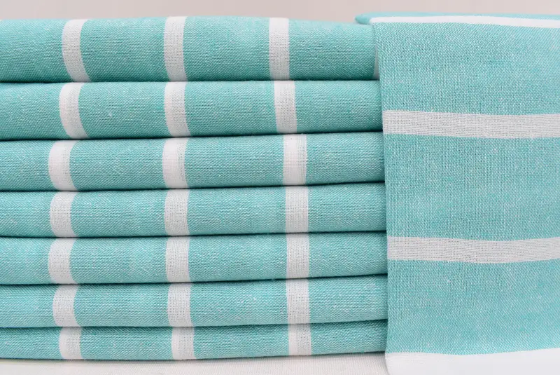 40x20 Baumwollstreifenhandtuch, Küchentuch, personalisiertes Geschenk für sie, türkisches Handtuch, Spa -Handtuch, Weihnachtsgeschenke, Sommergeschenk, Monogrammküchentuch - 1