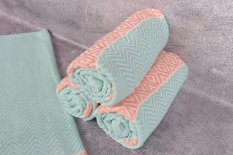 Personalized Wedding Gift, Spa Gift Towel, Absorbent Turkish towel, Gift For Bride, 70x40 Cotton Chevron Towel, Organic Beach Towel, Sand-free towel - 8