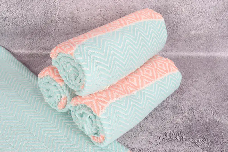 Personalized Wedding Gift, Spa Gift Towel, Absorbent Turkish towel, Gift For Bride, 70x40 Cotton Chevron Towel, Organic Beach Towel, Sand-free towel - 7