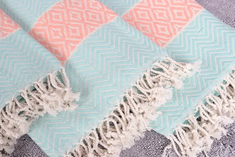 Personalized Wedding Gift, Spa Gift Towel, Absorbent Turkish towel, Gift For Bride, 70x40 Cotton Chevron Towel, Organic Beach Towel, Sand-free towel - 5