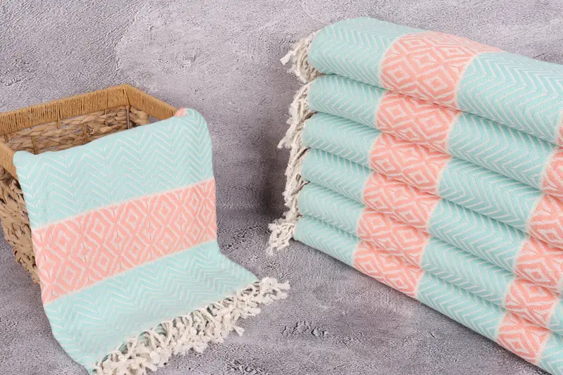 Personalized Wedding Gift, Spa Gift Towel, Absorbent Turkish towel, Gift For Bride, 70x40 Cotton Chevron Towel, Organic Beach Towel, Sand-free towel - 3