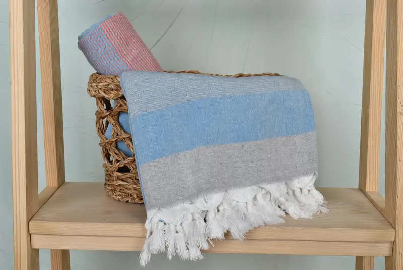 Quick-dry towel, Bachelorette Party Favor, Peshtemal Towel USA, Organic Turkish towel, Monogram Towels, Absorbent towel, 68x40 Cotton Striped Towel - 4