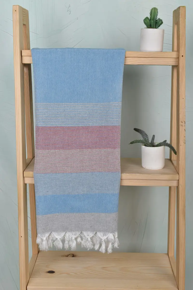 Quick-dry towel, Bachelorette Party Favor, Peshtemal Towel USA, Organic Turkish towel, Monogram Towels, Absorbent towel, 68x40 Cotton Striped Towel - 8