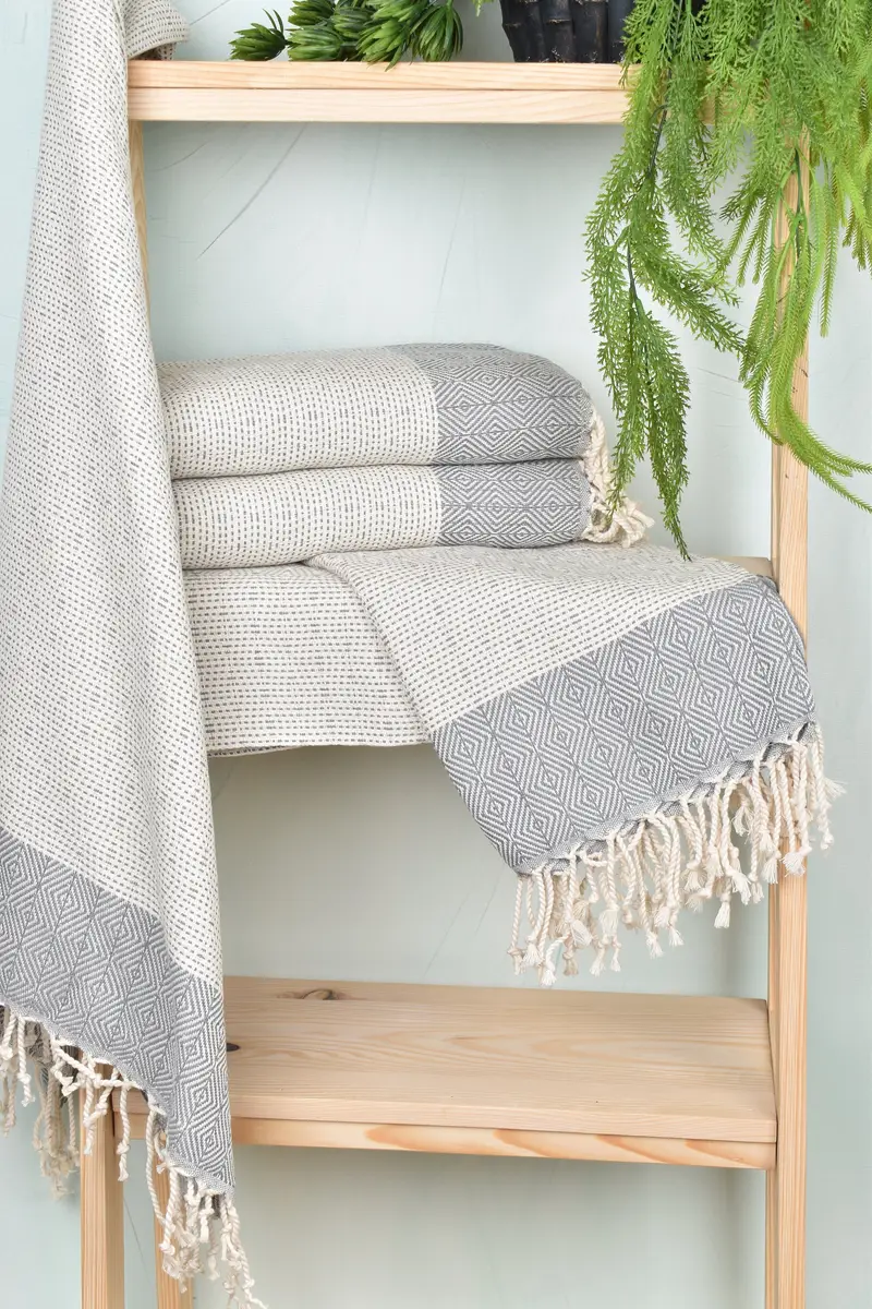 Bridesmaid Gift, Travel towel, Quick-Dry Beach Towel, Family Gift Basket, Decorative Towel, Wedding Gift Ideas, 70x40 Cotton Diamond Towel - 6