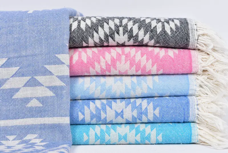 Turkish Towel Hand Towel, Travel Towel, Bathroom Towels, 40x18 Cotton Kilim Towel, Personalized Kitchen Towel, Wedding Gift For Bride, Spa Towel - 1