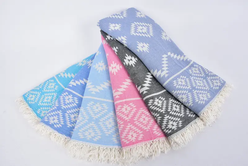 Turkish Towel Hand Towel, Travel Towel, Bathroom Towels, 40x18 Cotton Kilim Towel, Personalized Kitchen Towel, Wedding Gift For Bride, Spa Towel - 4