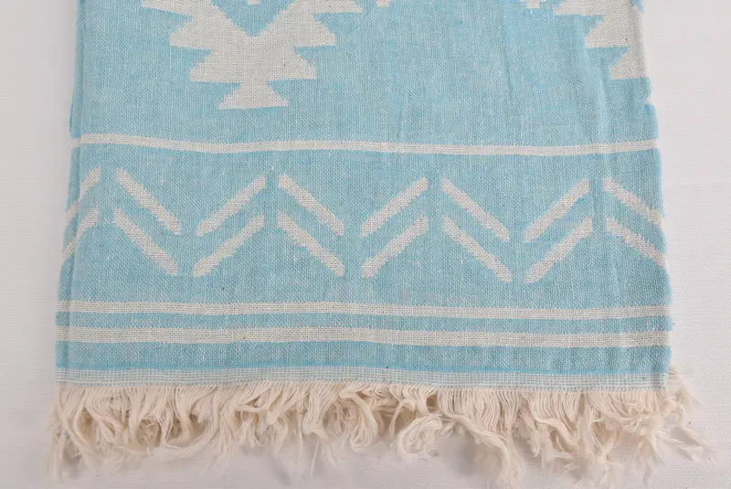 Cotton towel, Gym Towel, Quick-dry peshtemal, 74x40 Cotton Geometric Towel, Traditional Turkish peshtemal for hammam, Bath towel, Bridal Party Gifts - 3