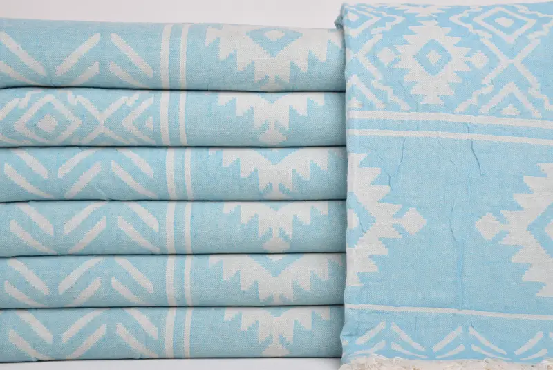 Cotton towel, Gym Towel, Quick-dry peshtemal, 74x40 Cotton Geometric Towel, Traditional Turkish peshtemal for hammam, Bath towel, Bridal Party Gifts - 1