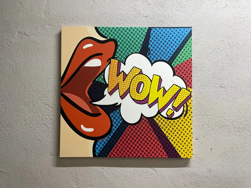 Urban Graffiti Canvas: Pop Art Woman WOW Omg Shock Comic