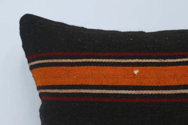 Farmhouse Pillow Sham, Authentic Pillow Sham, Antique Pillows, Turkish Kilim Pillow, Cushion Cover, Vintage Kilim Pillow, 16x24 Brown Cushion Case - 2