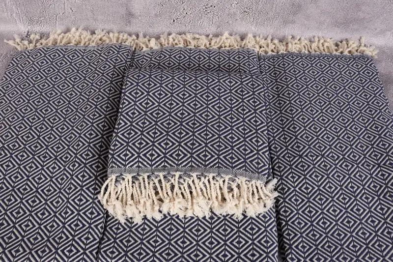 Custom Towel, 70x40 Cotton Diamond Towel, Valentines Day Gift, Handwoven organic Turkish towel for spa, Lightweight towel, Fouta towel, Travel Towel - 4