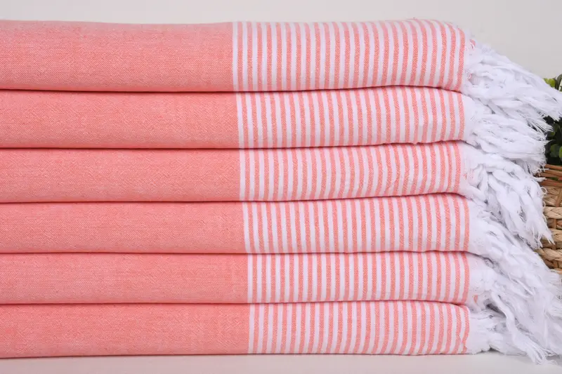80x36 Cotton Striped Towel, Best Friend Gift, Turkish fouta towel for outdoor use, Gift Boxes Towel, Bridal Shower Gift, Bridesmaid Gift Towel - 2