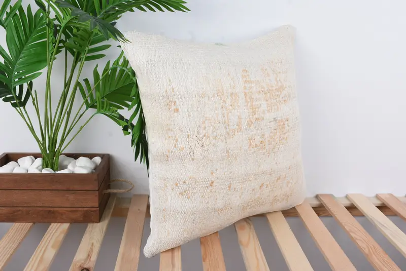 Turkish Kilim Pillow, Car Cushion, Pastel Cushion Case, Kilim Cushion Sham, 20x20 White Pillow Case, Pillow Cover, Turkish Pillow - 4