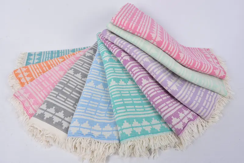 70x40 Linen Kilim Design Towel, Summer Gift, Absorbent towel, Personalized Turkish Towel, Kids Beach Towel, Grandma Gift, Monogram Towels - 4