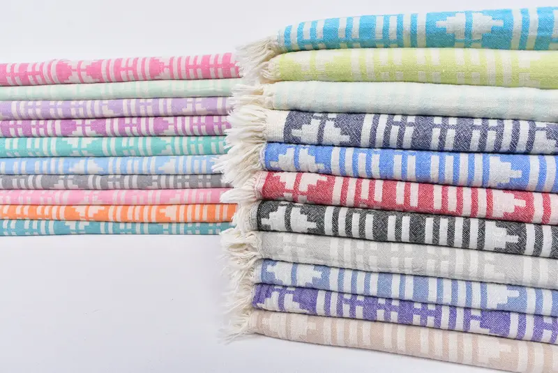 70x40 Linen Kilim Design Towel, Summer Gift, Absorbent towel, Personalized Turkish Towel, Kids Beach Towel, Grandma Gift, Monogram Towels - 1