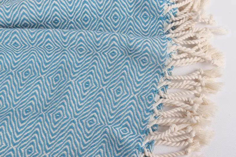 Yoga Towel, Wedding Gift For Bride, Personalized Turkish Towel, Turkish bath towel, 70x40 Cotton Zigzag Diamond Towel, Custom Wedding Gifts - 8
