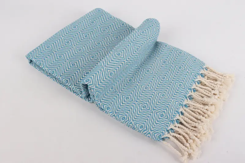 Yoga Towel, Wedding Gift For Bride, Personalized Turkish Towel, Turkish bath towel, 70x40 Cotton Zigzag Diamond Towel, Custom Wedding Gifts - 6