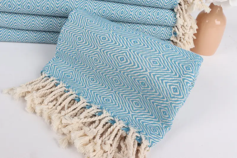 Yoga Towel, Wedding Gift For Bride, Personalized Turkish Towel, Turkish bath towel, 70x40 Cotton Zigzag Diamond Towel, Custom Wedding Gifts - 4