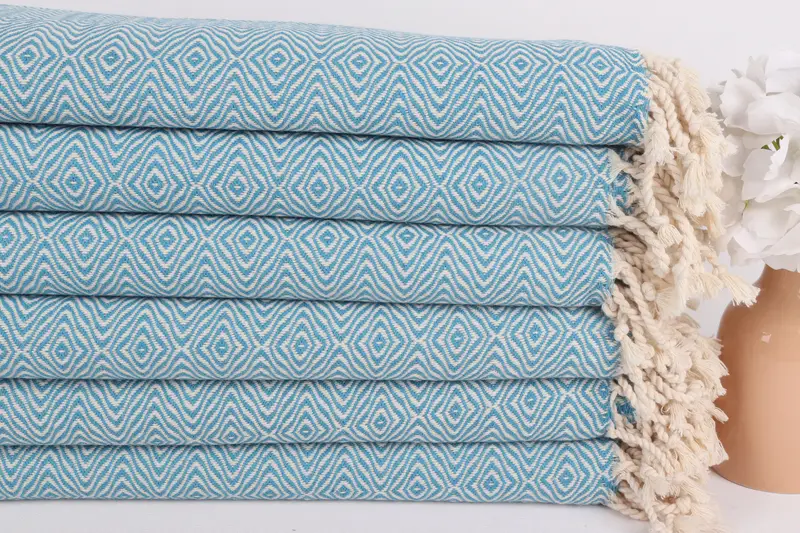 Yoga Towel, Wedding Gift For Bride, Personalized Turkish Towel, Turkish bath towel, 70x40 Cotton Zigzag Diamond Towel, Custom Wedding Gifts - 3