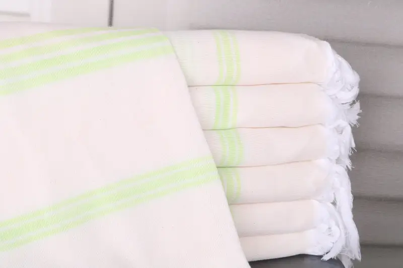 Beach Towel Monogram Pistachio Green Turkish Cotton, 40x71 Inches