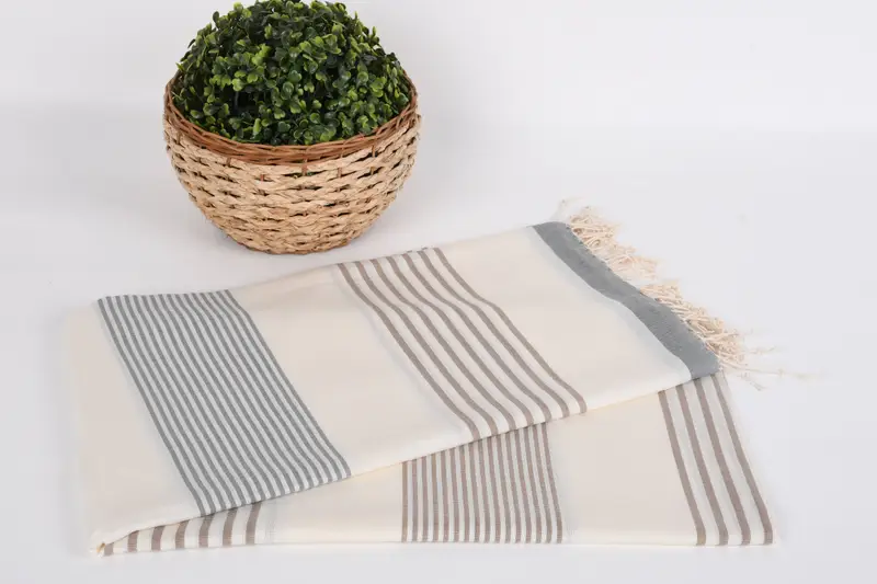 70x40 Cotton Striped Towel, Beach Towel Gift, Spa Gift, Wedding Favors, Summer Towel, Absorbent towel, Gift For Wedding Day, Custom Wedding Towel - 4