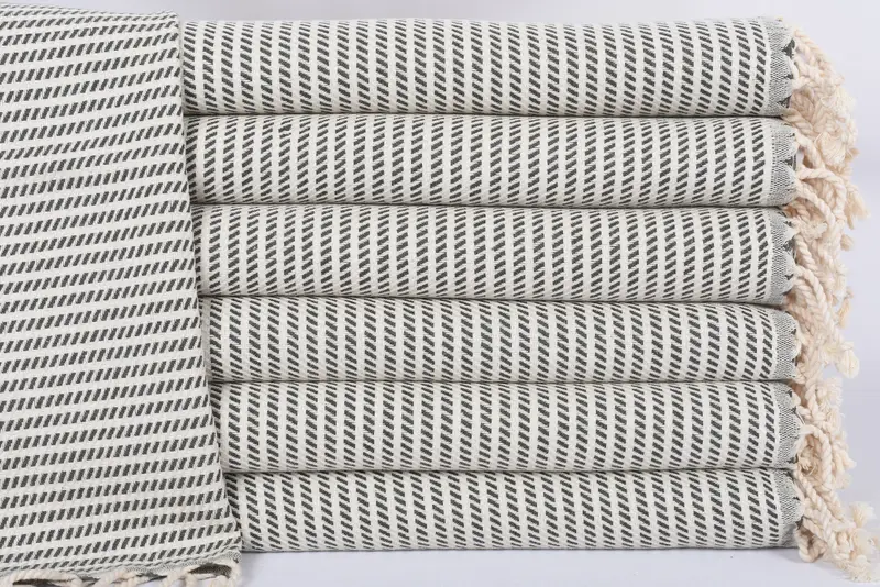 Bridesmaid Proposal Gift, Monogram Kitchen Towel, Turkish Towel Hand Towel, 40x20 Cotton Polka Dot Towel, Organic Towel, Wedding Gift, Guest Towel - 1