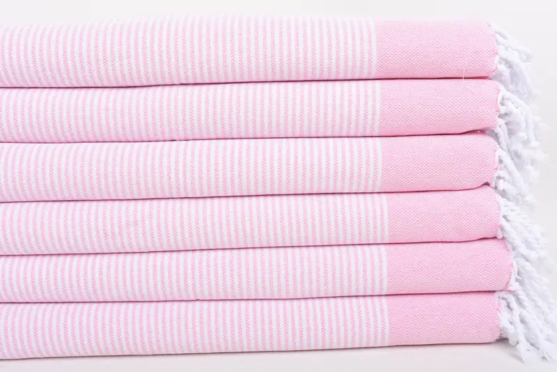 40x18 Cotton Striped Towel, Custom Hand Towel, Monogrammed Hand Towel, Best Friend Wedding Gift, Gift For The Home, Small Bath Towels, Handmade Gift - 3
