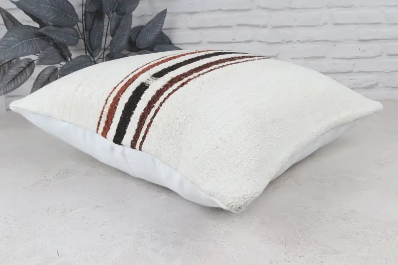 El yapımı yastık kılıfı, otantik yastık, ev dekorasyonu yastığı, Kilim Yastığı Sham, 22x22 beyaz yastık, koltuk yastık kılıfı, yastık, Kilim yastık örtüsü - 7