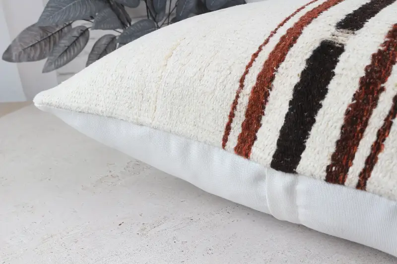 El yapımı yastık kılıfı, otantik yastık, ev dekorasyonu yastığı, Kilim Yastığı Sham, 22x22 beyaz yastık, koltuk yastık kılıfı, yastık, Kilim yastık örtüsü - 8