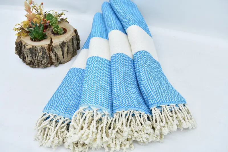 70x40 Cotton Diamond Towel, Wedding Favors, Lightweight Turkish towel, Gift For Coworker, Sand-resistant Turkish towel for the beach, Travel towel - 3