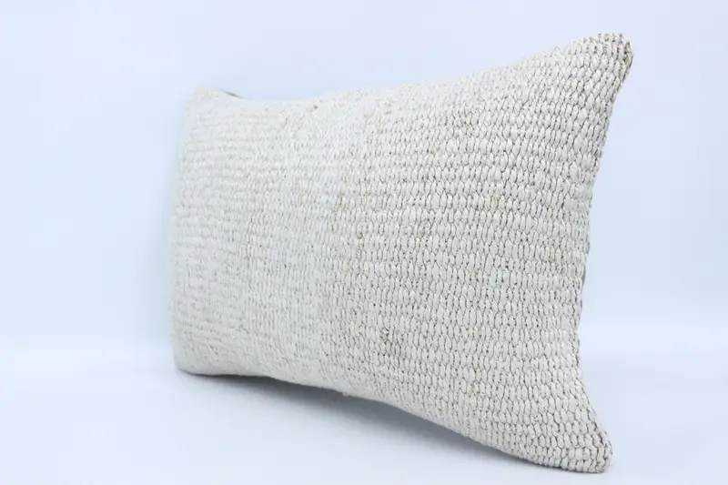 16x24 White Cushion, Couch Cushion Case, Pillow Case, Boho Pillow, Vintage Kilim Pillow, Kilim Cushion Sham, Decorative Bolster Cushion Cover - 4