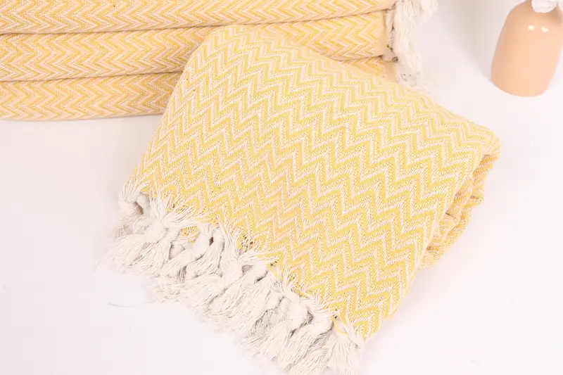 76x64 Cotton Zig zag Towel, Bachelorette Party Favors, Custom Gifts, Woven Blanket, Turkish Blanket, Shower Curtain, Personalized Home Gift Wedding - 4