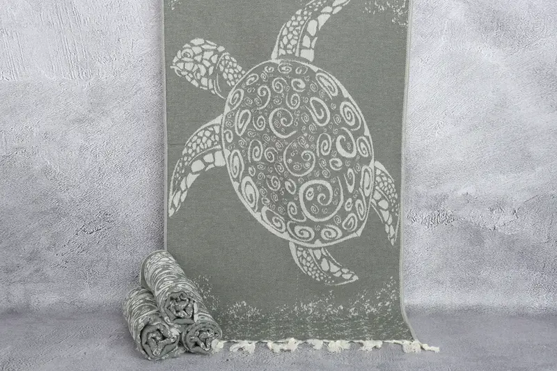 Personalized Gifts, Turkish Tea Towel, 36x18 Cotton Carretta Patterned Towel, Beach Wedding Favor, House Warming Gift, Personalized Kitchen Towel - 1