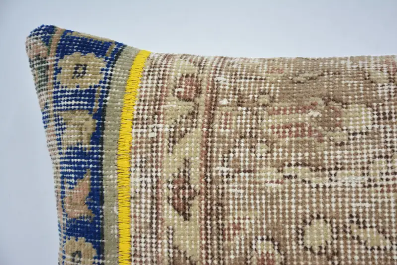 Sofa Bolster Cushion Case, 12x24 Yellow Pillow, Kilim Pillow Cover, Cushion, Handmade Kilim Cushion, Turkish Pillow, Decorative Bolster Pillow Case - 2