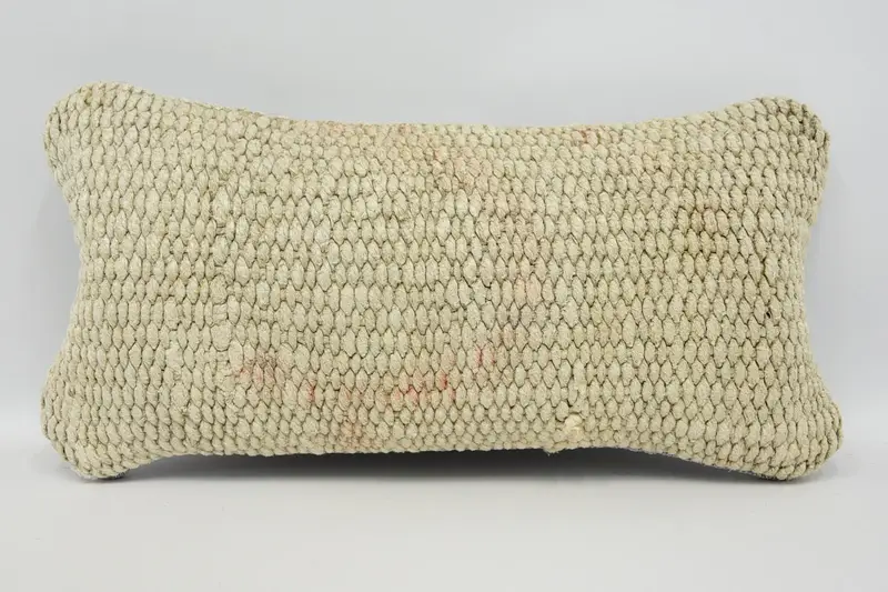 Turkish Beige Home Decor Pillow Cover, Moroccan 8x16 inch Euro Sham - 1