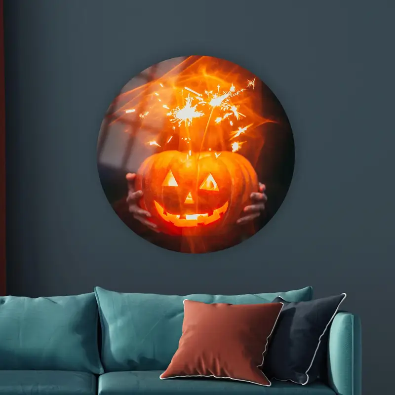 魅惑的なハロウィーン パンプキン キャンバス: 鮮やかな秋の装飾