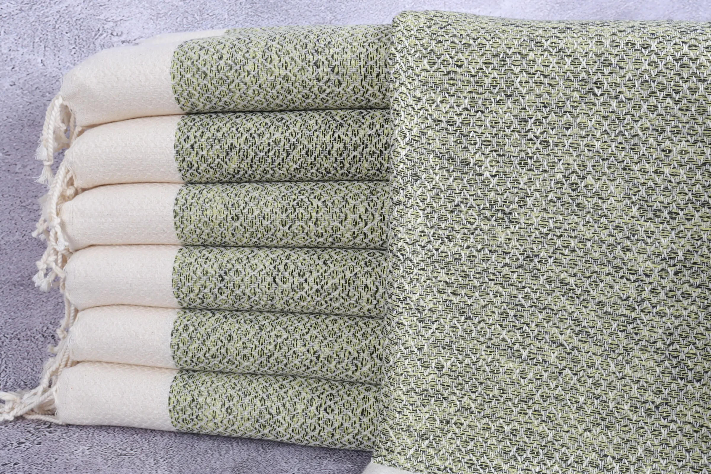 Dish Towel Diamond Light Green Napkin, 20x40 Inches - 1