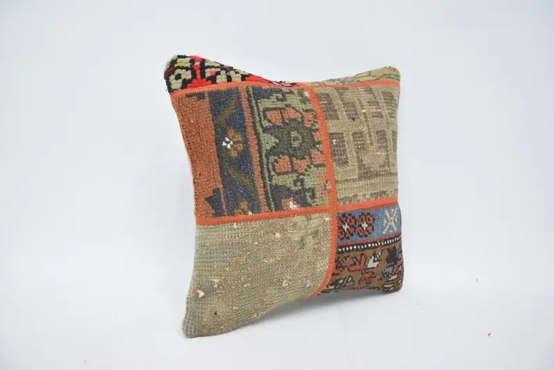 Gift Pillow, Pillow, Kilim Pillow Cover, 16x16 Brown Pillow Cover, Kilim Cushion Sham, Wool Kilim Pillow Pillow, Personalized Gift Pillow Cushion - 3