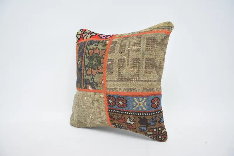 Gift Pillow, Pillow, Kilim Pillow Cover, 16x16 Brown Pillow Cover, Kilim Cushion Sham, Wool Kilim Pillow Pillow, Personalized Gift Pillow Cushion - 4