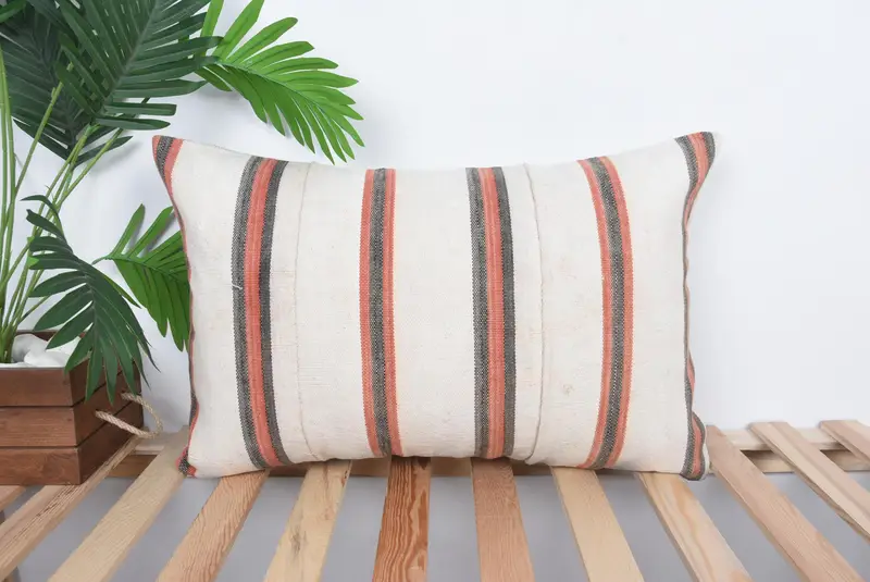 Ethnic Throw Pillow Sham, Pillow for Couch, 16x24 Red Pillow Cover, Antique Pillows, Cushion, Boho Pillow, Boho Chic Cushion, Tapestry Cushion - 1